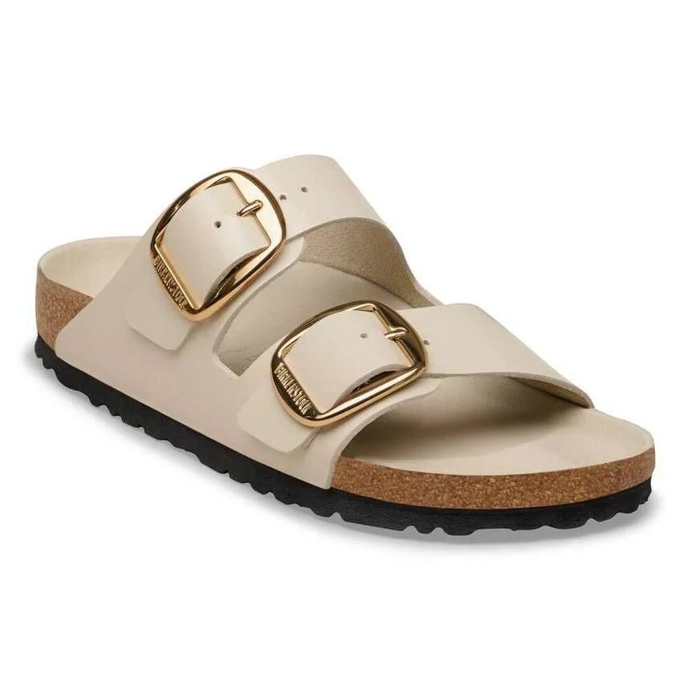 Birkenstock Women's Arizona Big Buckle Double Strap Sandals Cream Size 40 NWOT